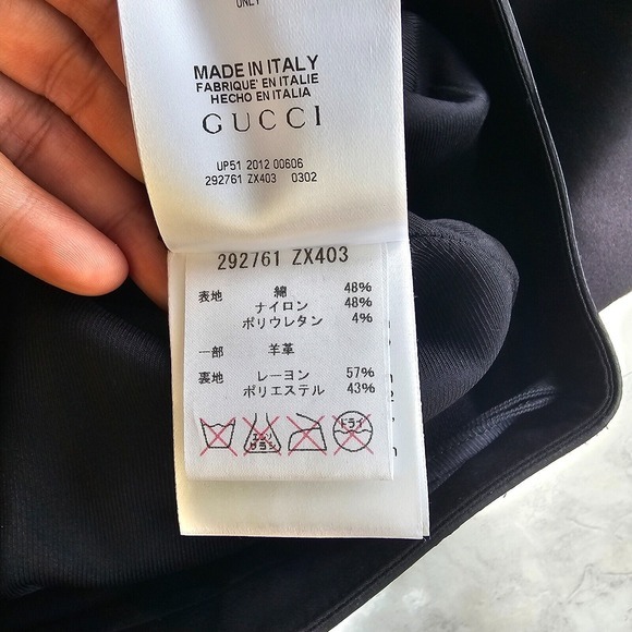 GUCCI Skirt Leather Belt Buckle Women‎ 42 Small Black Mini Pencil LuxuryITALY - Picture 13 of 16